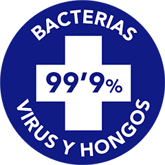 Elimina 99% Bacterias y Virus