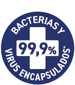 Elimina 99% Bacterias y Virus